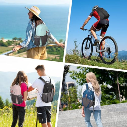 12L Hiking Backpack with Padded Straps for Kids, Waterproof Small Hiking Backpack with Chest Strap for Women, Mini Lightweight Kid Travel Backpacks Day Pack, Light Green - color: Light Green