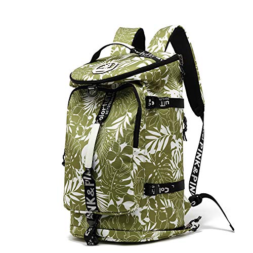 Kalesi Gym Duffle Bag Backpack 4-Way Waterproof with Shoes Compartment for travel Sport Hiking laptop (olive-green) - color: Olive-green