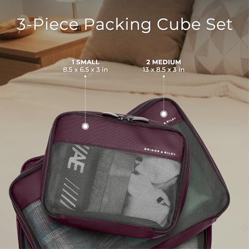 Briggs & Riley Travel Essentials Carry-On Compression Packing Cube Set - color: Plum, size: Carry-On