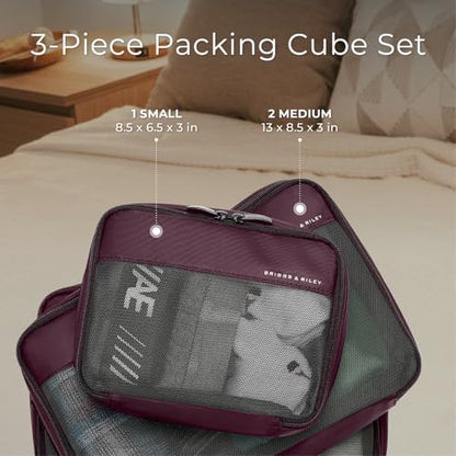 Briggs & Riley Travel Essentials Carry-On Compression Packing Cube Set - color: Plum, size: Carry-On