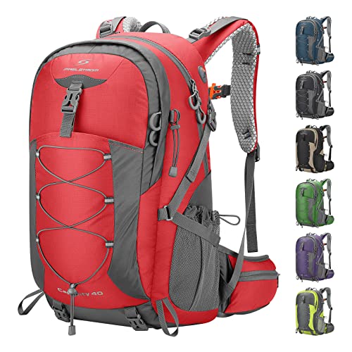 Maelstrom Hiking Backpack,Camping Backpack,40L Waterproof Hiking Daypack with Rain Cover,Lightweight Travel Backpack,Red - color: 40l Red, size: 40l