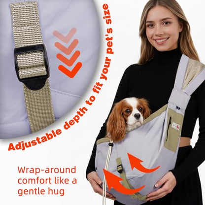 Dog Carrier Sling, Dog Carriers for Small Dogs Up to 20lbs, Purple - color: Purple