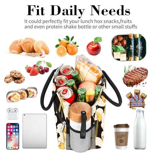 Coobiiya Lunch Bag Women, Daffodil Lunch Bag for Women Adult, Small Leakproof Cute Lunch Box Tote Large Capacity Reusable Insulated Cooler Lunch Container for Work/Office - color: Daffodil