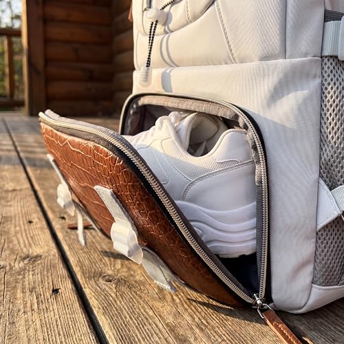 Spacious And Lightweight Outdoor Travel Backpack Featuring a Shoe Compartment - Ideal for Hiking, Camping, And (white) - color: White