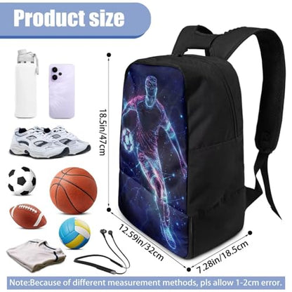 Basketball Backpack With Separate Ball Compartment And Shoes Fit Basketball Volleyball Football - color: Football Player