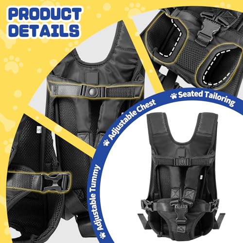 Dog Backpack Carrier, Legs-Out Front Carrier for Small Medium Dogs, Adjustable Breathable Front Carrier for Hiking, Cycling, Travel - size: Large (Back:15-20 in,Chest:23-30 in)