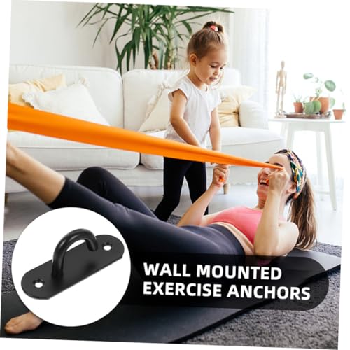 Toddmomy 5pcs Heavy Duty Wall Mount Exercise Anchors Space-saving Band Hooks Ceiling Mount Anchors Yoga Straps Home Gym Accessories