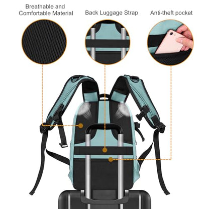 MOSISO Camera Backpack, DSLR/SLR/Mirrorless Photography Camera Bag 15-16 inch Waterproof Hardshell Case with Tripod Holder&Laptop Compartment Compatible with Canon/Nikon/Sony, Aquamarine - color: Aquamarine