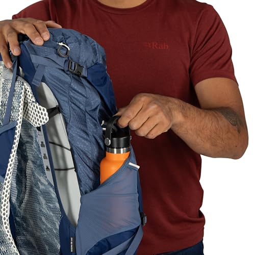 Osprey Stratos 24L Men's Hiking Backpack - Adjustable Daypack with Waterproof Raincover & Bottle Pockets, Raven Black - color: Raven Black, style: 24l
