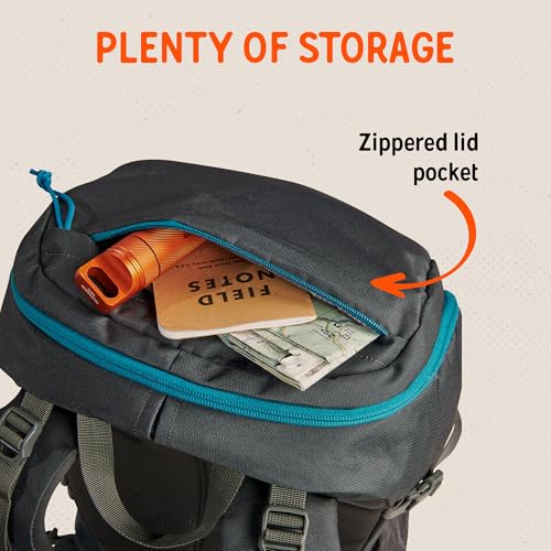 Kelty Asher Backpack, Daypack to Multi-Day Backpacking Capacity, Hiking, Lightweight Travel Pack, Internal Frame (35L Beluga) - color: Beluga/Stormy Blue, size: 35L