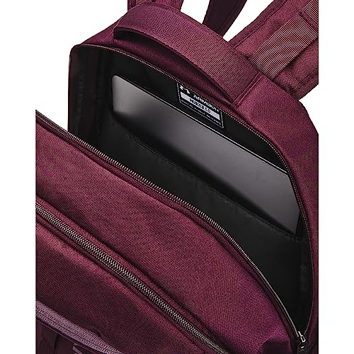 Under Armour Unisex Hustle 5.0 Backpack - color: (602) Dark Maroon / Green Screen / Misty Purple