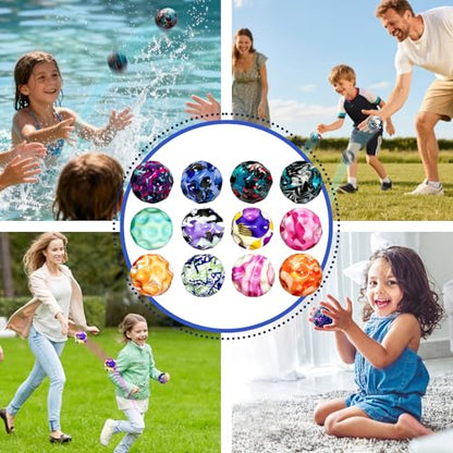 12 Pack Moon Bouncy Balls Super High Jumping Extreme Bouncing Ball, Super High Bouncing Ball, Children's Sensory Ball, Athlete Training