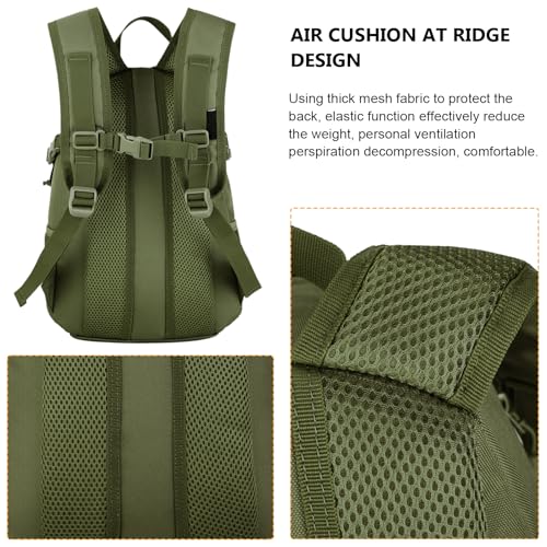 ArcEnCiel 10L/20L Mini X-Small Tactical Backpack MOLLE Daypack Gear Pack Camping Bag with Patch - color: Green, size: 10L