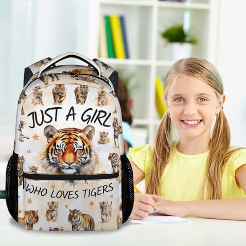 Toddler Girls Backpack - 17 Inch Large Capacity Tiger Backpacks - Adjustable Bookbag for School - color: Color2-1