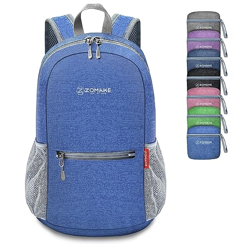 ZOMAKE 10L Lightweight Packable Hiking Backpack, Small Travel Hiking Daypack for Women Men Tear Resistant Foldable Day Pack for Camping Outdoor Sports(Dark Blue) - color: Dark Blue