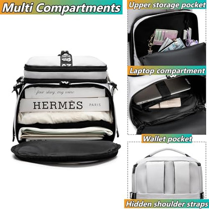 Gym Duffle Bag Backpack with Shoe Compartment,4 ways Travel Backpack for Women and Men,Multi-Functional Weekender bag with Waterproof Layer&Laptop Compartment for Fitness, Travel,Camping - color: Grey