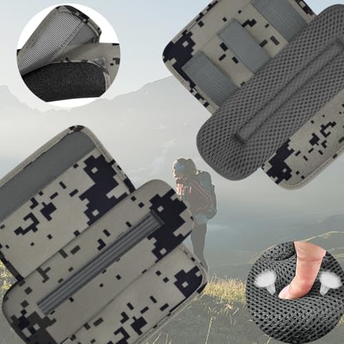 ZINMARK 2Pcs Thick Cushioned Shoulder Pads, Anti-Slip Design and Breathable Mesh Pads for Shoulder Strap,Soft and Comfortable - color: Camouflage Gray
