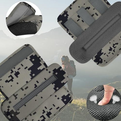 ZINMARK 2Pcs Thick Cushioned Shoulder Pads, Anti-Slip Design and Breathable Mesh Pads for Shoulder Strap,Soft and Comfortable - color: Camouflage Gray