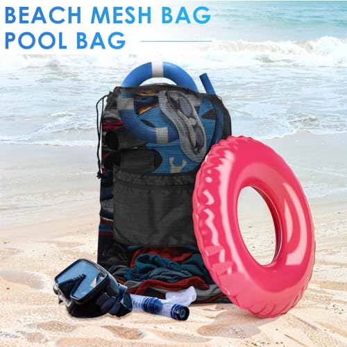 BROTOU Drawstring Backpack Gym String Bag with Pocket for Men Women Heavy Duty Mesh Bag Sport Equipment Bag for Swimming Yoga Beach Laundry - color: Black-5pcs