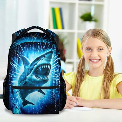 Kids Backpack Boys, 17 Inch Cool Shark Backpacks for Elementary Students, Animals School Bag for Preschool - color: Color4-1