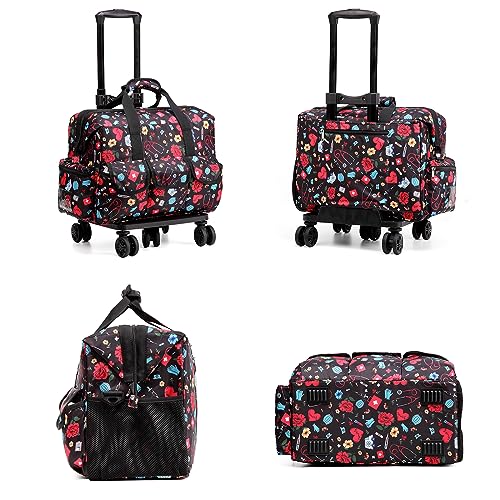 Nurse Rolling Medical Duffle Bag Work Nursing School College Student Must Have Clinical Home Health Cna Nr Gifts Carry On Bag with Wheels Doctor Emt Ems Healthcare Equipment Homecare Physician (Nurse) - color: Nurse