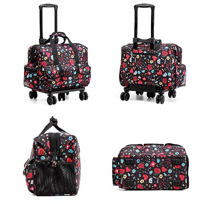 Nurse Rolling Medical Duffle Bag Work Nursing School College Student Must Have Clinical Home Health Cna Nr Gifts Carry On Bag with Wheels Doctor Emt Ems Healthcare Equipment Homecare Physician (Nurse) - color: Nurse