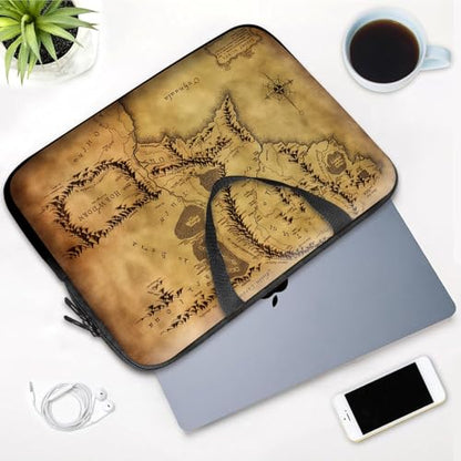 14 15 15.4 15.6 inch Laptop Handle Bag Computer Bag, Pouch Holder Notebook Sleeve Cover Soft Case Compatible for Dell,Lenovo,Toshiba HP, Asus Notebook-Retro Map - color: Retro Map