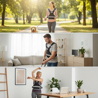 Adjustable Weighted Vest for Women and Men, 0-10lb/0-18lb with Removable Weights, Neoprene Fabric, Reflective Stripe and Padded Shoulders for Walking and At-Home Cardio - size: 2-18LB