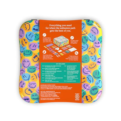 Welly First Aid Kit | FSA Eligible | Adhesive Flexible Fabric and Waterproof Bandages, Tape and Non-Stick Pads, Butterfly Strips, Triple Antibiotic and Hydrocortisone Ointments, Ibuprofen - 130 Count