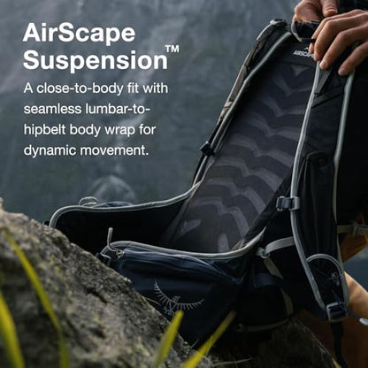 Osprey Talon 22L Men's Hiking Backpack with Hipbelt, Stealth Black, L/XL - color: Stealth Black, size: Large-X-Large