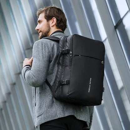 MARK RYDEN Travel Backpack for Men, 40L Airline Approved Carry on Backpack with USB Charging Port, 17.3 Inch Waterproof Business Laptop Backpack (12.6 x 8.0 x 19.6 Inch) - color: Black