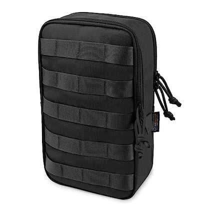Mardingtop Molle Tactical Utility Pouch, EDC Admin Pouch Bag, Molle Attachment Military Modular Attachment - color: 6401-black