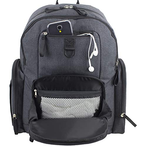 BODHI Baby Portable Diaper Changing Pad Diaper Changer Travel Bag, Changing Mat, Baby Changing Station, Infant Gift, Black Chambray - color: Black Chambray