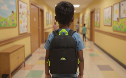 Trail maker 15 Inch Backpack for Kids, Preschool, Elementary & Middle School Students – Spacious Bookbag with Large Front Pocket, Adjustable Straps, Fits up to 13 Inch Laptop (Black Neon) - color: Black