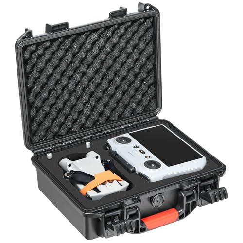 Hard Case for DJI Mini 3 Pro: IP67 Waterproof Carrying Cases for Mini 4/3 Pro/3 Drone RC 2/RC Smart Controller | Traveling Storage Box for Propellers Accessories (Case Only) (Black for RC 2) - color: Black for RC 2