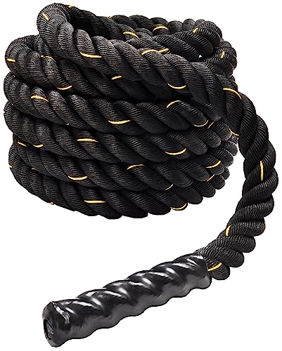 Fitvids Battle Rope 1.5Inch 2 Inch Diameter Poly Dacron 30 FT, 40 FT, 50 FT Length, Heavy Ropes for Home Gym and Workout - style: 2-Inch, 40FT