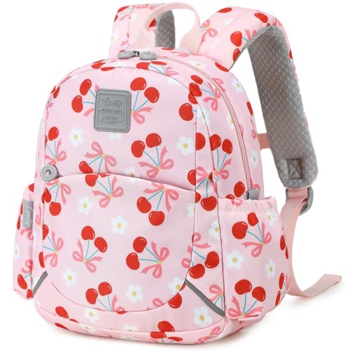 CAMTOP Toddler Backpack for Boys Girls 2-4, 12" H Kids Backpacks for Kindergarten Preschool, Small Bookbag for Daycare Travel (Cherry Pink, 12''- Not fit A4 folder) - color: Cherry Pink, size: Age 2-4 (12'' H - Not Fit A4 Folder)