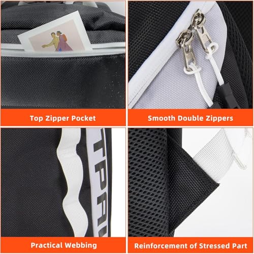 TPAID Sturdy Soccer Bag, Soccer Backpack with Shoes Compartment for Soccer Ball Basketball Baseball Volleyball Football, Large Capacity Sport Equipment Bags for Men and Women