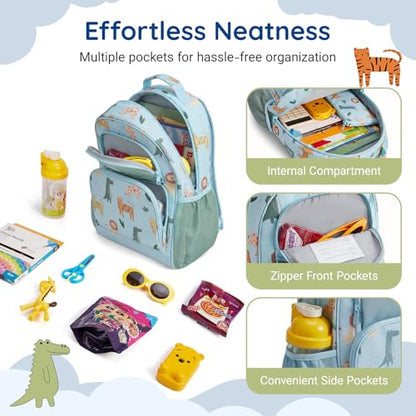 mommore Kids Backpack for Boys Girls 4-8 Kindergarten Elementary School Backpack with Lunch Box - 15” H Fit Folder - color: Galaxy, style: 3 Pcs