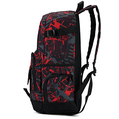 rickyh style School Backpack Travel Bag for Men & Women Lightweight College Back Pack with Laptop Compartmen - color: Graffiti Red2