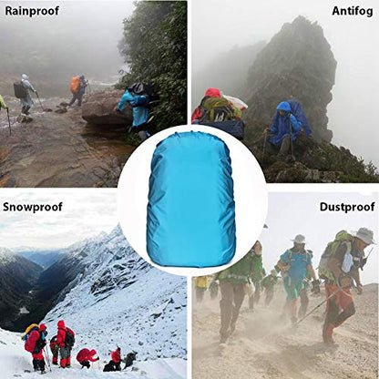 Waterproof Backpack Rain Cover with Anti Slip Buckle Strap for Camping, Hiking, Traveling, Hunting, Biking, 15-80L - color: Azure, size: 70L - 80L