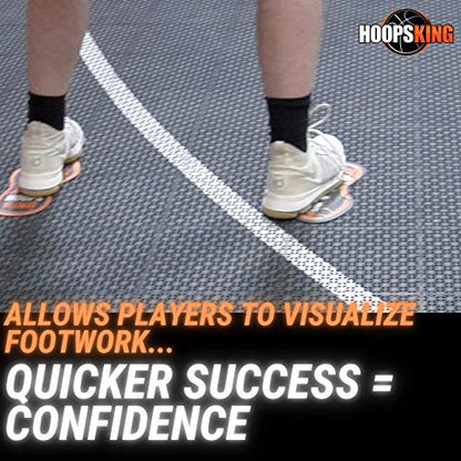 HoopsKing Basketball Footwork Mat Training Steps, Improve Basketball Skills, Learn to Dance with Bonus DVD
