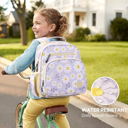 mibasies Toddler Backpacks for Girls 2-4: Little Kid Bookbag for Preschool Prek Daycare Daisy Gray - color: Daisy Gray, style: Toddler-12"h(not Fit Folder)