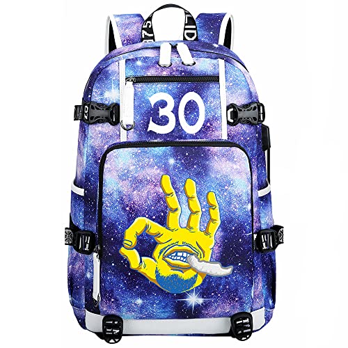 Basketball Player 30 Multifunction Backpack Travel Laptop Fans bag For Men Women - color: Starry Sky - 2