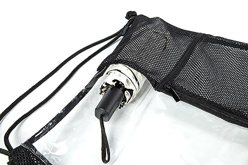 BORMELUN Clear Drawstring Backpack - Stadium Approved String Cinch Bag for Gym, Concerts, Clear Bag with Adjustable Straps Transparent