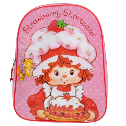 AI ACCESSORY INNOVATIONS Strawberry Shortcake Kids Backpack, 15" Elementary School Girls Book Bag with Padded Straps, Pink - color: Strawberry Shortcake