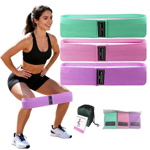 3 PCS Resistances Bands, Yoga Fitness Elastic Resistances Bands Set, Workout for Booty Legs, Elastic Pilates Flexbands - color: 3-pack (1 green + 1 pink + 1 purple)