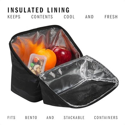 adidas Kids Affiliate Lunch Bag – Insulated Lunchbox for Girls and Boys, 6L - color: Essential Camo Black/Black/Orange