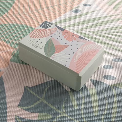 MYGA Yoga Block,Lightweight EVA Foam Yoga Brick,High Density Non-Slip Block for Yoga Poses, Pilates, Balance and Flexibility - color: Palm