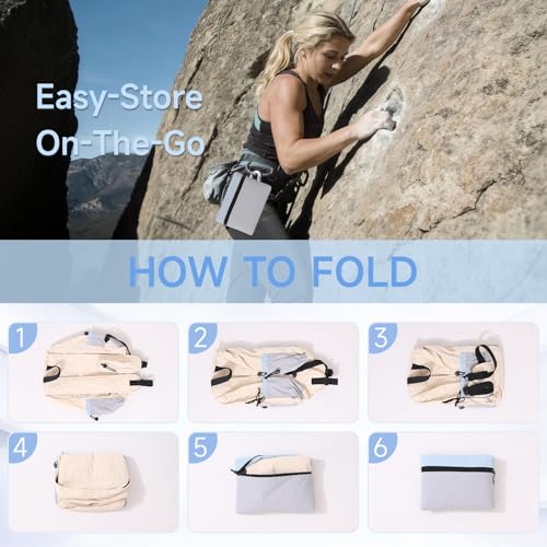 Hiking Backpack for Women and Men,Lightweight Waterproof Foldable 16L Beige - color: Beige